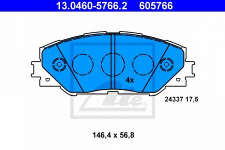    , TOYOTA: AURIS 1.8 HYBRID 06-, AURIS 1.8/1.8 HYBRID 12-, AURIS TOURING SPORTS 1.8 HYBRID 13-, PRIUS PLUS 1.8 HYBRID 11-, RAV 4 III 2.0/2.0 4W 130460-57662