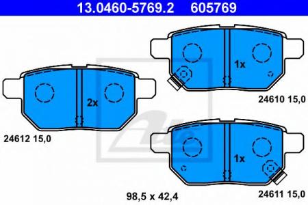    , LEXUS: CT 200H 10-  SUBARU: TREZIA 1.3/1.4 D 11-  TOYOTA: AURIS 1.4 VVTI/1.6/1.6 VVTI/1.8 HYBRID 06-, COROLLA  1.3 VVT-I/1.33/1.4 VVT-I 13.0460-5769.2