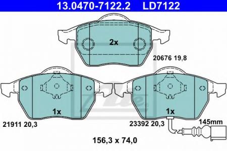  VW GOLF IV/BORA 1.8T/1.9TDI/VR5/VR6  (CERAMIC) 13.0470-7122.2