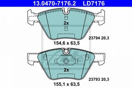  BMW E60/61 2.0-2.5I/D  (CERAMIC) 13.0470-7176.2