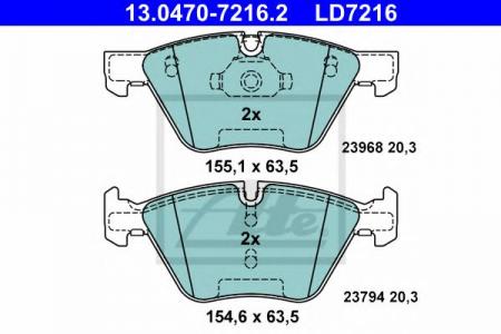  BMW 1 E81 / E87 / E82 / E88 3 E90 / E91 / E92 / E93 X1Z4 E89 F 04 / 09->> 13.0470-7216.2