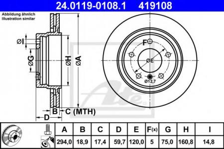  BMW E46 98-   294X19 24.0119-0108.1
