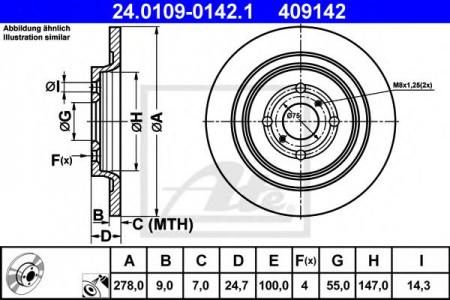   TOY YARIS 1.0/1.3/1.33VVT-I/1.4D-4D 06-/1.5HYBRID 12-    278X9 24.0109-0142.1