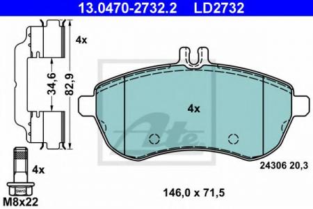   CERAMIC MB W204 06-> 13.0470-2732.2