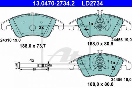    , CERAMIC, MERCEDES-BENZ: C-CLASS C 280/C 280 4-MATIC/C 300/C 300/C 300 4-MATIC/C 320 CDI/C 320 CDI 4-MATIC/C 350/C 350/C 350 4-MATIC/C 350 4-MA 13.0470-2734.2