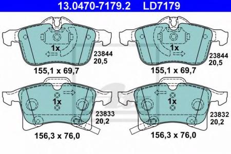   CERAMIC OPEL ASTRA F-H / ZAFIRA / MERIVA 13.0470-7179.2