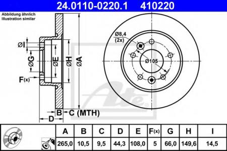   REN LAGUNA/SAFRANE 1.8 16V/1.9DTI/2.0 16V/2.2DT/2.5DT/2.9 24V/3.0 V6 92-01  265X10.50 24011002201
