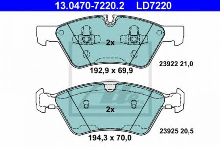  MERCEDES GL / M W251 / 164 2005=> (CERAMIC) 13.0470-7220.2