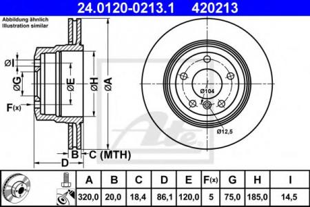 ДИСК ТОРМОЗНОЙ ЗАДН, BMW: 5 525 D XDRIVE/525 I XDRIVE/525 XD/525 XI/530 D XDRIVE/530 I XDRIVE/530 XD/530 XI 03-10, 5 TOURING 525 D XDRIVE/525 I XDRIVE/525 XD/525 X 24.0120-0213.1