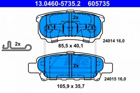    , CHRYSLER: SEBRING 2.0 CRD/2.0 VVT/2.4 VVT/2.7 VVT/3.5 AWD 07-10  JEEP: COMPASS 2.0/2.0 CRD/2.0 CRD 4X4/2.2 CRD/2.2 CRD 4X4/2.4/2.4 4X4 06-, P 13.0460-5735.2