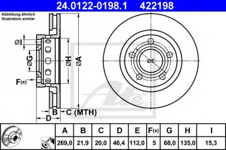   AUDI A8 2.8-4.2/2.5TDI/3.3TDI 96-02   269X22 24.0122-0198.1