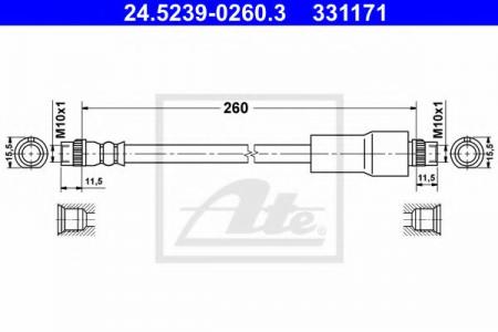   CIT JUMPY/FIAT SCUDO/PGT EXPERT 07-  L/R (L=260MM) 24.5239-0260.3