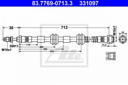   AUDI Q7/PRS CAYENNE/VW TOUAREG 02-10  L/R L=713MM 83.7769-0713.3