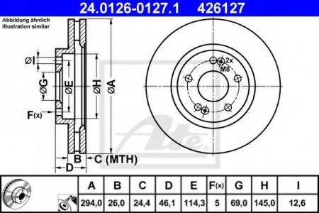   HYU SANTA FE 2.4/2.7/2.0CRDI 01-   294X26 24.0126-0127.1