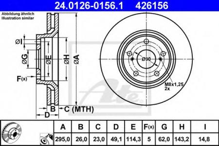   TOY AURIS/AVENSIS/VERSO 1.6/1.8/2.0/2.0D-4D/2.2D-4D 07-   295X26 24.0126-0156.1