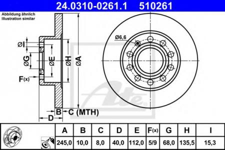  ..AUDI A4        (245X10) (POWER DISC) 24031002611