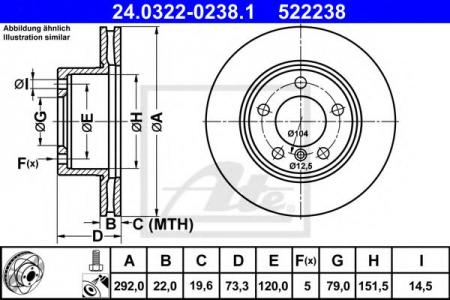   BMW E81/E87/E88/E90 1.6-2.0/1.8-2.0D 04-   PD 292X22 24032202381
