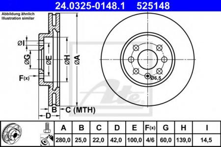   OPL ASTRA H/COMBO/MERIVA 1.2-1.8/2.0T/1.3-1.9CDTI/DTI 04-   PD 280X25 24032501481