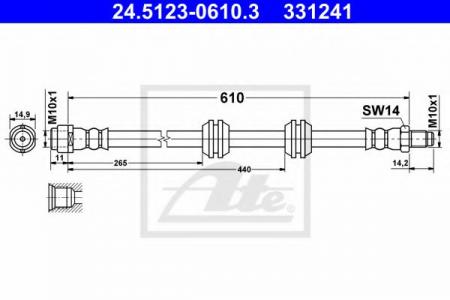   MER W164/X164 3.5/5.0/2.8CDI-4.5CDI 05-  L/R L=610 24.5123-0610.3