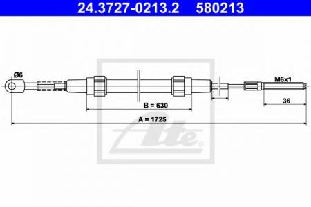 ТРОС СТОЯНОЧНОГО ТОРМОЗА ДЛЯ BMW 24.3727-0213.2