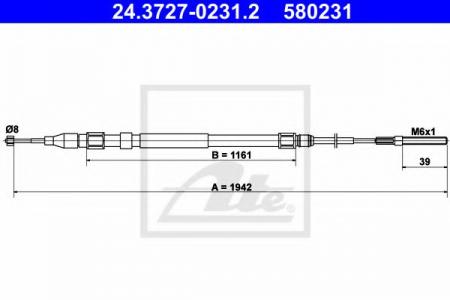 ТРОС СТОЯНОЧНОГО ТОРМОЗА 24.3727-0231.2