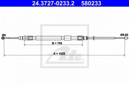   BMW E90/E91/E92 05-  L/R L=1535MM 24.3727-0233.2