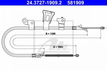 ТРОС СТОЯНОЧНОГО ТОРМОЗА ЛЕВЫЙ 24.3727-1909.2