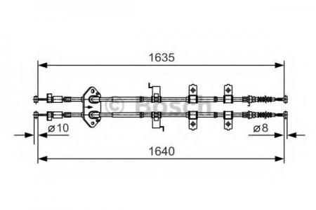 ТРОС РУЧНОГО ТОРМОЗА 1987482054