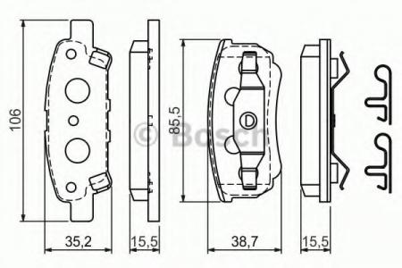    MITSUBISHI LANCER IX 03>OUTLANDER 03>08  0 986 424 814