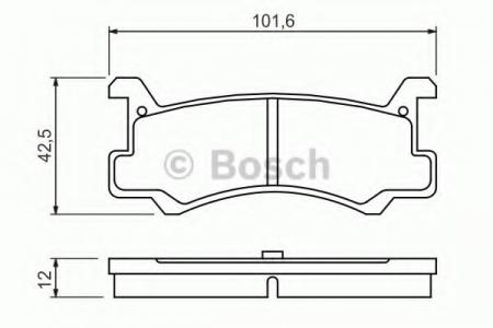 КОМПЛЕКТ ТОРМОЗНХ КОЛОДОК, ДИС 0986460080