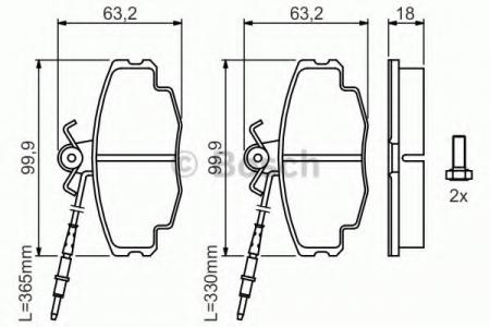 КОЛОДКИ ТОРМОЗНЫЕ ДИСКОВЫЕ CITROEN: ZX (N2) 1.6/1.6 I/1.8/1.8 I/1.8 I 16V/1.9/1.9 D/1.9 TD/1.9 I/2.0/2.0 I/2.0 I 16V 91-97, ZX BREAK (N2) 1.6 I/1.8 I/1.8 I 16V/1.9 D/1.9 TD 93-9 0986461117