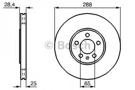 ДИСК ТОРМОЗНОЙ VW GOLF, PASSAT 0986478619