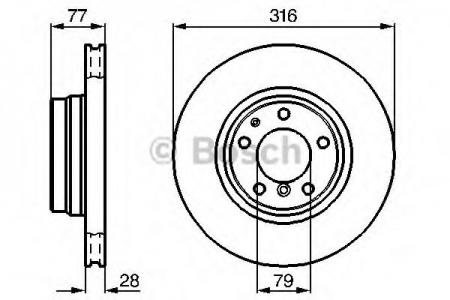 ДИСК ТОРМОЗНОЙ ПЕРЕДН BMW: 7 725 TDS/728 I,IL/728I X/730 D/730 I,IL/735 I,IL 94-01 0986478622