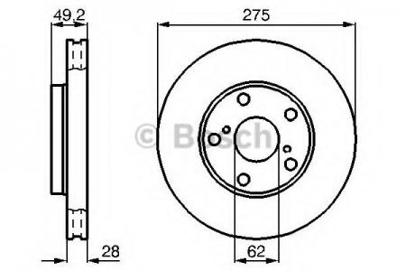 ДИСК ТОРМОЗНОЙ TOYOTA: AVENSIS VERSO  01 -, CAMRY  91-97, CAMRY  96-01, CAMRY  01 -, CAMRY STATION WAGON  91-97, PREVIA  00 -, WINDOM 96-01 0986478632