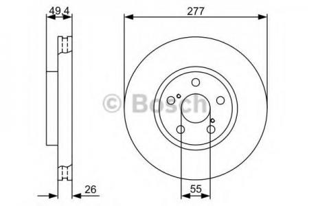 ДИСК ТОРМОЗНОЙ TOYOTA: AVENSIS  03 -, AVENSIS СЕДАН  03 -, AVENSIS 03- 0 986 479 340