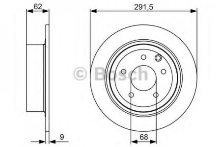 ДИСК ТОРМОЗНОЙ NISSAN: QASHQAI  07- 0986479362