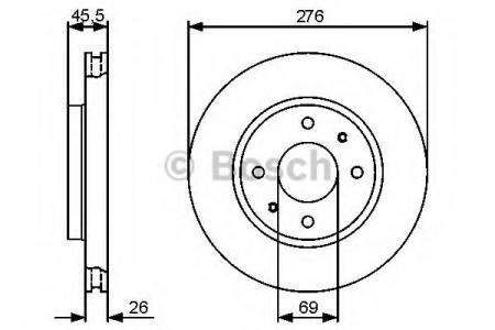 ДИСК ТОРМОЗНОЙ MITSUBISHI: GALANT VI  96-04, GALANT VI 96-03, LANCER СЕДАН  03 -, LANCER 03- 0 986 479 471