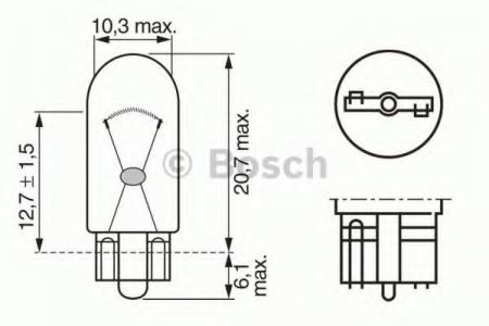    10   W2W 12V 2W W2.1X9.5D PURE LIGHT ( ) 1987302223