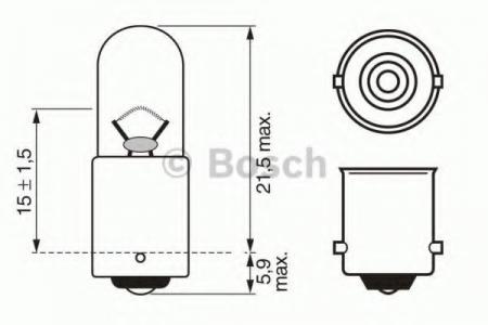    10   T4W 12V 4W BA9S PURE LIGHT ( ) 1987302207