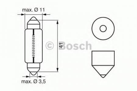       10   T10.5X43 24V 10W SV8.58 TRUCKLIGHT ( ) 1987302521