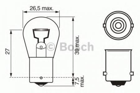 ЛАМПА НАКАЛИВАНИЯ 24V 18 W BA15S TRUCKLIGHT 1987302523