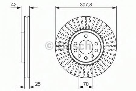 BOSCH [S10] ТОРМОЗНОЙ ДИСК ПЕРЕДНИЙ 0986479947