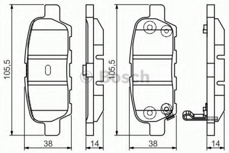 КОЛОДКИ ТОРМОЗНЫЕ ЗАДНИЕ ДИСКОВЫЕ К-КТ 0986495089