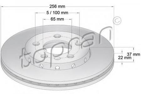    /VW GOLF IV, BORA/AUDI A2, A3/SKODA OCTAVIA, FABIA ( 256X22 )  107680016