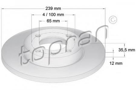   AUDI 80/VW GOLF II/III/PASSAT/VENTO   . D=239 103 406 755