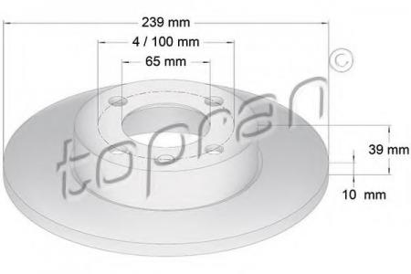   VW GOLF I/II/JETTA/PASSAT/POLO 81-01  D=239. 104 164 755