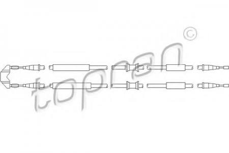 ТРОС РУЧНОГО ТОРМОЗА / OPEL ASTRA-G (БАРАБАННЫЕ ТОРМОЗА) 06/01~ 205507546
