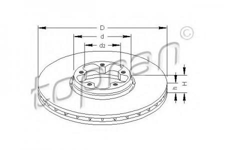 ДИСК ТОРМОЗНОЙ ПЕРЕДНИЙ / FORD TRANSIT 2.0DI 302334755