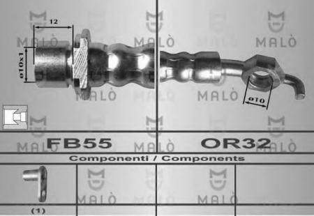 ШЛАНГ ТОРМОЗНОЙ ПЕРЕДН. TOYOTA RAV 4 I 94-00, RAV 80362