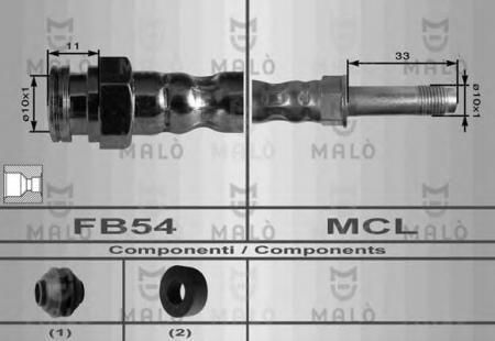 ШЛАНГ ТОРМОЗНОЙ ПЕРЕДН. FORD GALAXY 95-06, SEAT AL 8924